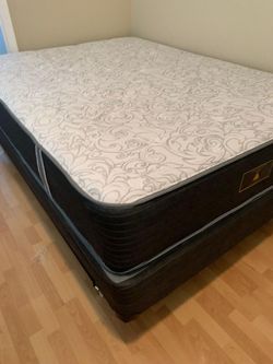 New queen mattress and box spring 2 pc bed frame is not included