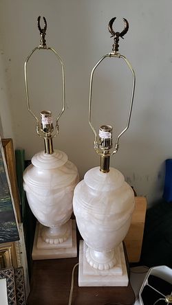 Beautiful Alabaster lamps very heavy