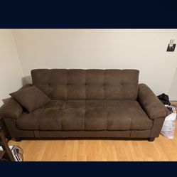 brown sofa bed