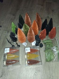 Bag of Halloween  mini town  trees