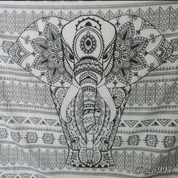 Elephant 3D photoreal tapestry size 50x60 inches.