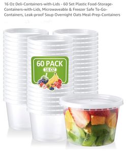 Containers With Lid 16oz 