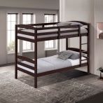 Twin Twin Expresso Bunkbed With Ortho Mattress Included 