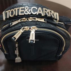 Tote & Carry Black Mini Backpack Purse