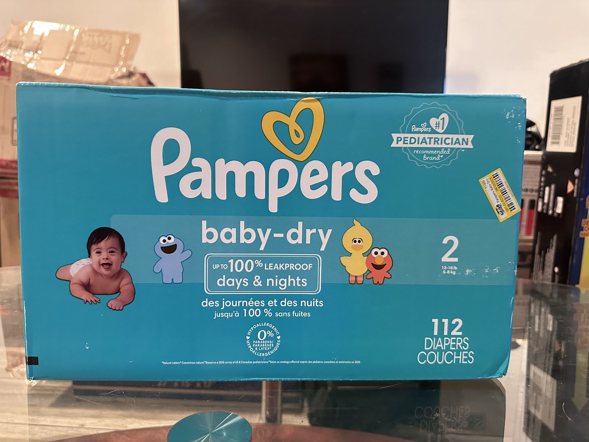 Pampers Baby Dry Size 2 112 Diapers New In Box