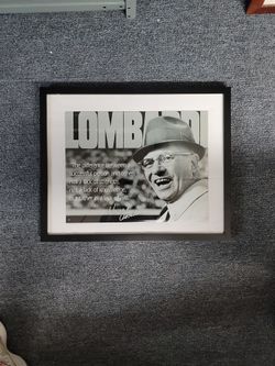Vince Lombardi - Framed Tin Poster - Greenbay, NFL