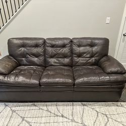 Leather Sofa Couch And Chair 