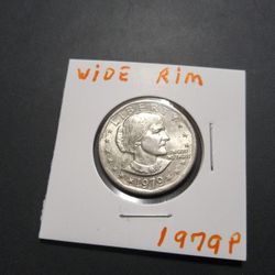 1979p Wide Rim Susan B Anthony Dollar 