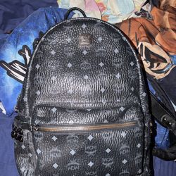 Mcm Black Backpack, Large