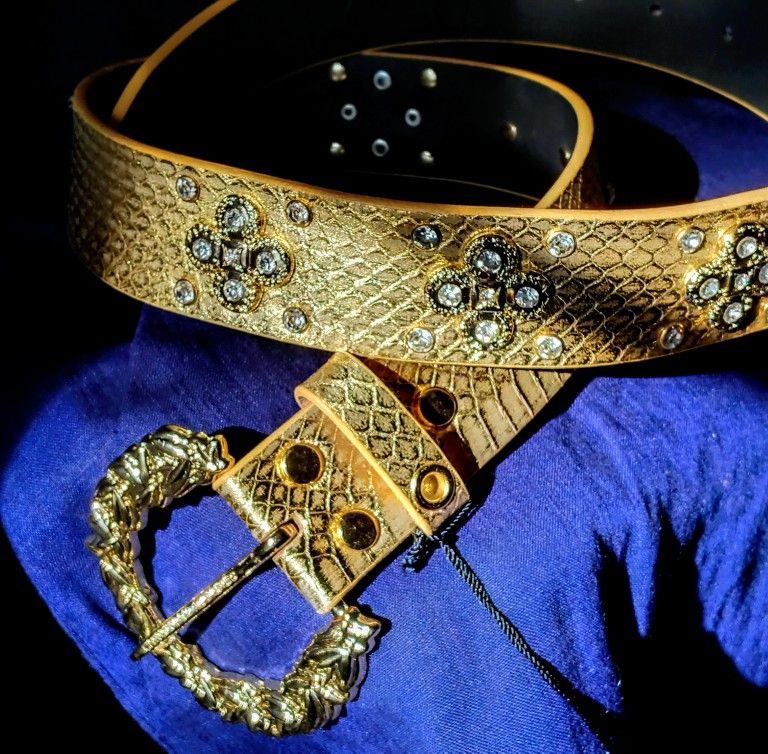 Extremely Rare Gold Snake Belt From/Signed Christian Audigier