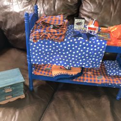 UF Gators Doll Bunk Beds w/ Bedding & Accessories