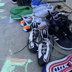 Kids  And Adult Shoes Different Sizes 