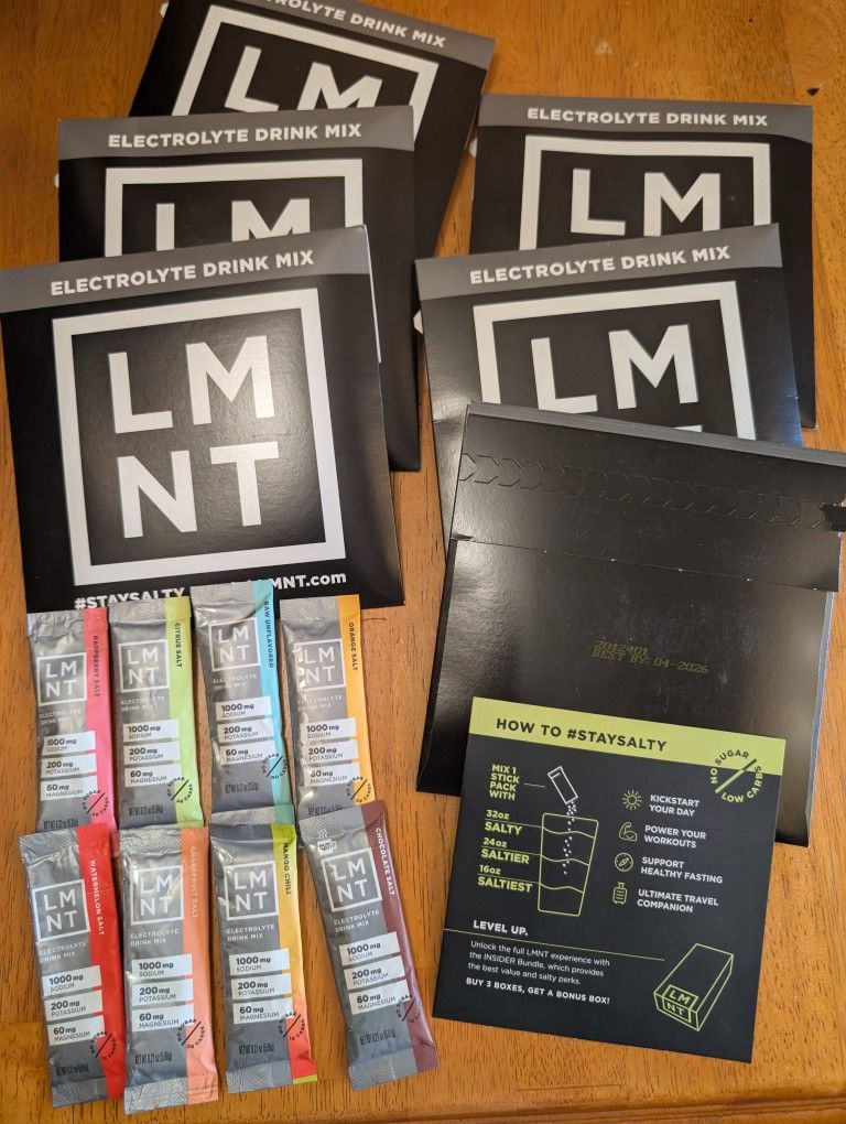 LMNT Electrolyte Packs - 6 Packs Of 8 Packets (48 Packets Total)