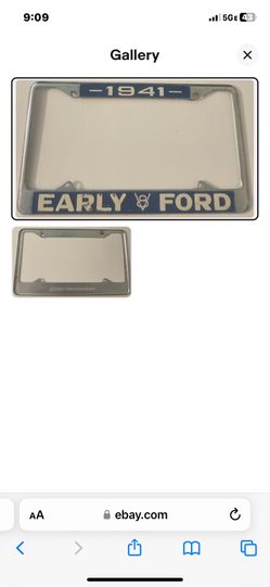 Vintage 1941 Early V8 Ford Booster License Plate