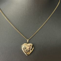 14k Gold Heart Locket 