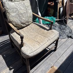 Vintage Chair With Rush 