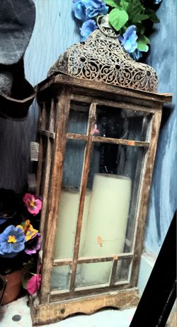 Vintage Hanging Lantern With Candles