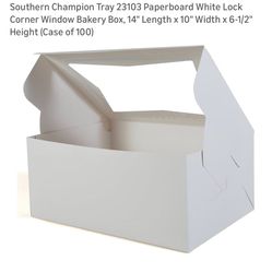 Window Bakery Box, 14" Length x 10" Width x 6-1/2" Height (Case of 100)