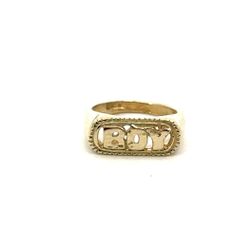 Little Boy’s Child’s 10k Yellow Gold Baby Boy Ring Band GP3109598