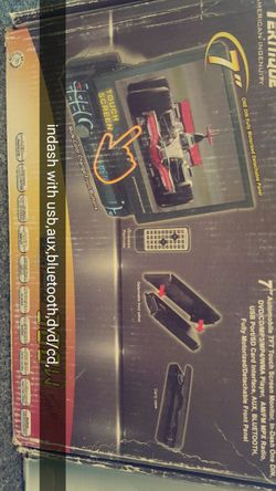 indash stereo 7in screen, bluetooth new