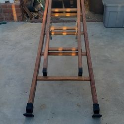 20 Ft Vintage Wood Extension Ladder - Type I Industrial