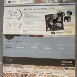 creative memories Love Wedding themed sticker pack lot of 4