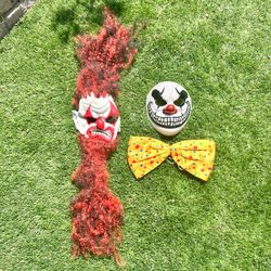 🤡 Halloween costumes: 2 clown masks and huge bowtie