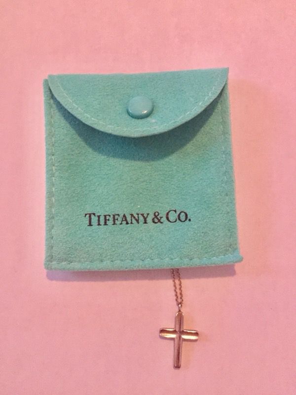 Tiffany & Co Silver Concave Cross Pendant