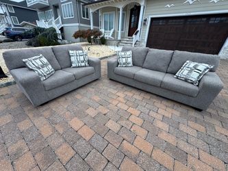 FREE DELIVERY AND INSTALLATION - Ashley Furniture Sofa & Loveseat Set – Like New