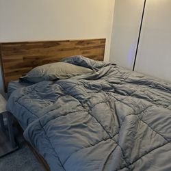 New Queen Bed With Wooden Frame 