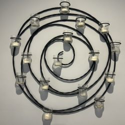 Pottery Barn Hanging Spiral Iron Pottery Barn Votive Candle Holder Scroll RETIRED.  