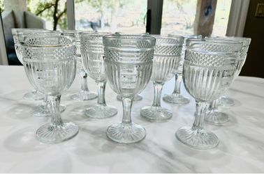 12 Libbey Radiant Water/Wine Glasses