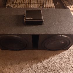 2 12 inch  Memphis Subs 1 Kicker  Amp
