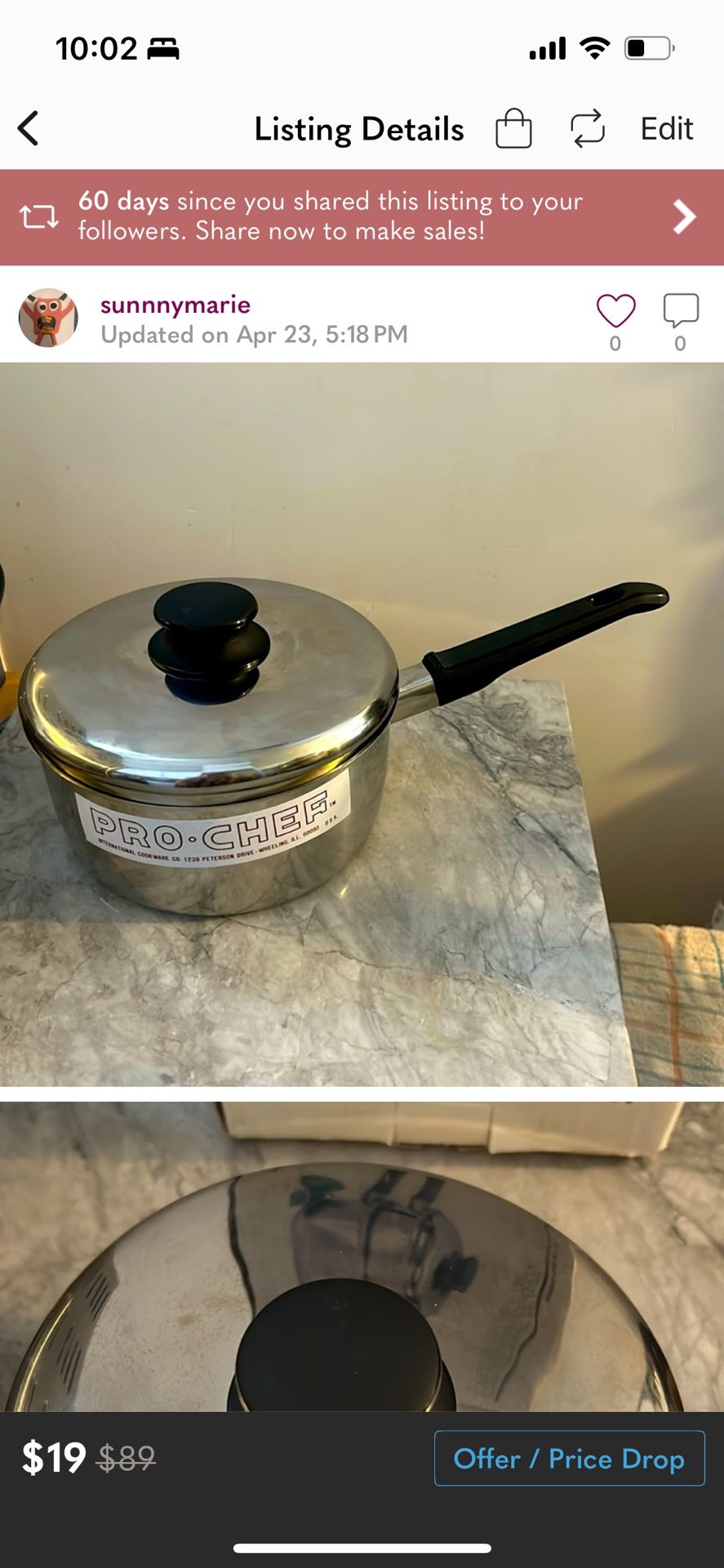 2 Quart Stainless Triply New