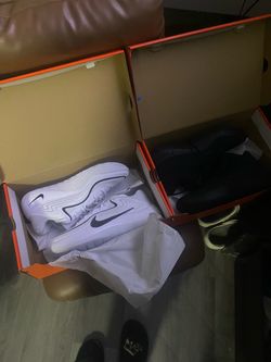 *NEW* Nike Precision  8 white lows and black mid size 11.5 men’s