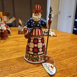 Jim Shore Figurine Santa Statue Liberty, No Box