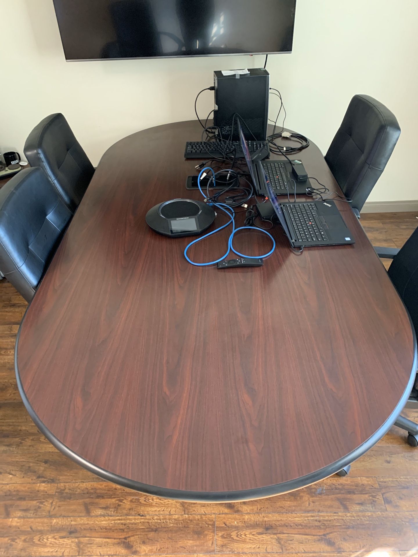 Office Conference Room Table and Chairs. Sold as Set.