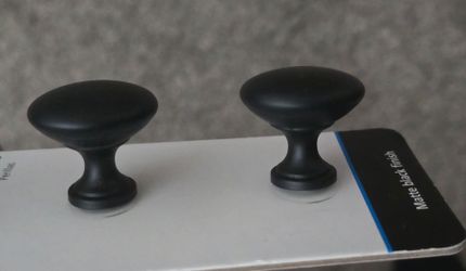 Black Matte KNOBS Cabinets Doors Slides Drawers Brand New