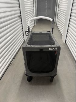 Brand New Kiikii 4 Wheeled Large Dog Stroller Gray Maximum 132 Pounds Travel Walking Outdoor
