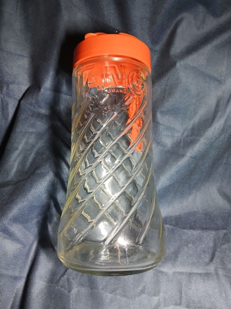 Vintage Tang Glass Jar with Original Orange Lid – 1 Quart – $20 (OBO)