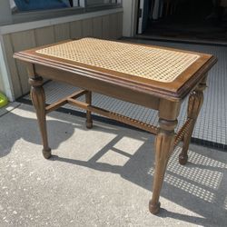 Cane Seat Vanity Bench SM