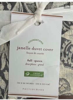 New Retired Pottery Barn Janelle Duvet & 2 Shams