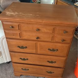 2 Vintage 1950s Hand Made Maple Dressers