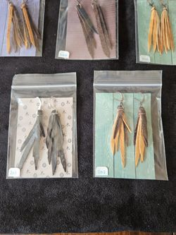 Leather Tessal Earrings