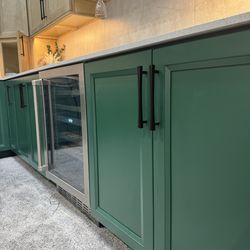 Dark Green Cabinets