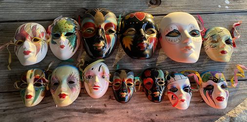 Clay/Ceramic art mask lot