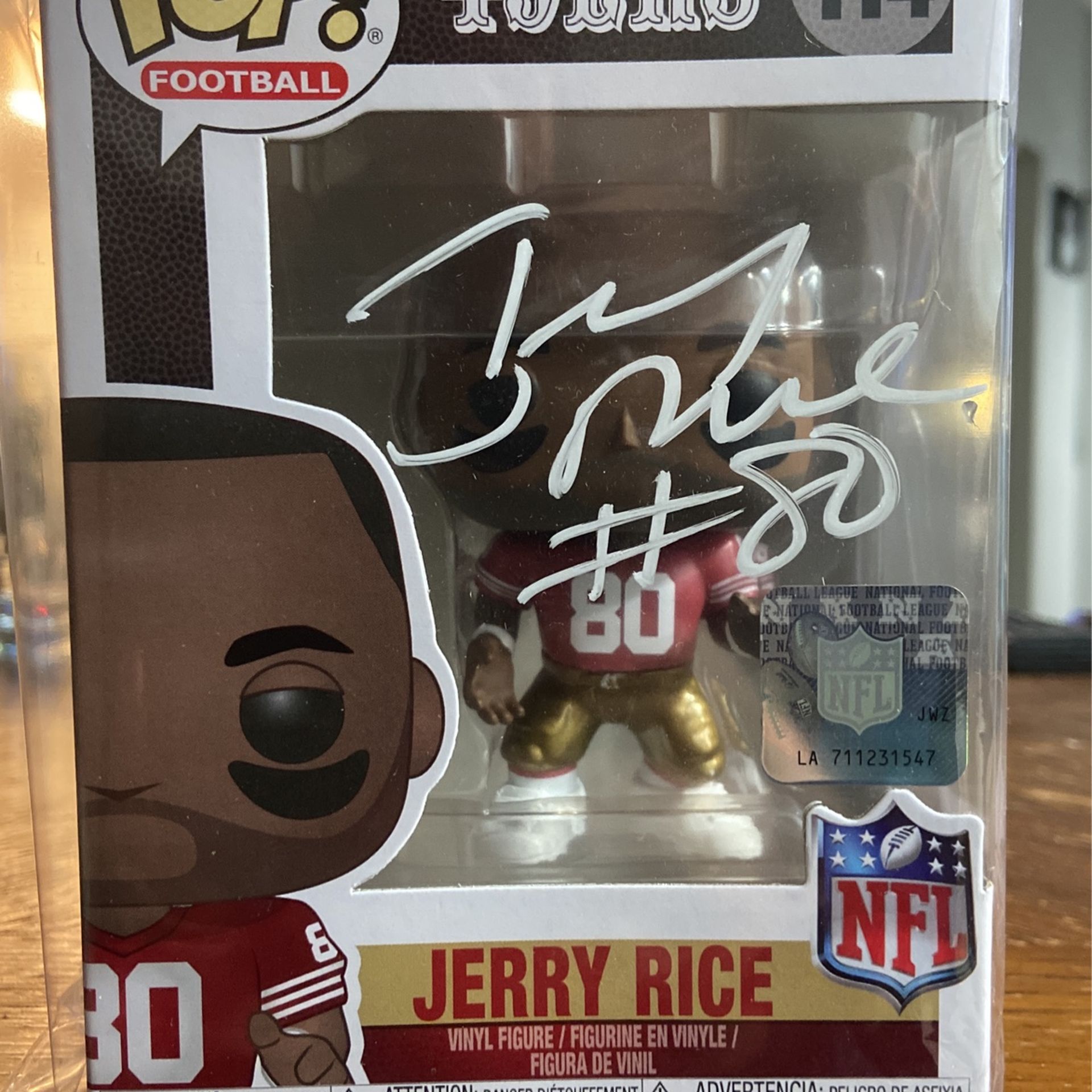 Jerry Rice Autographed Funko 