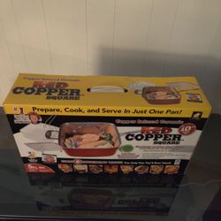 Red Copper Square 10" Pan 5-Piece Set