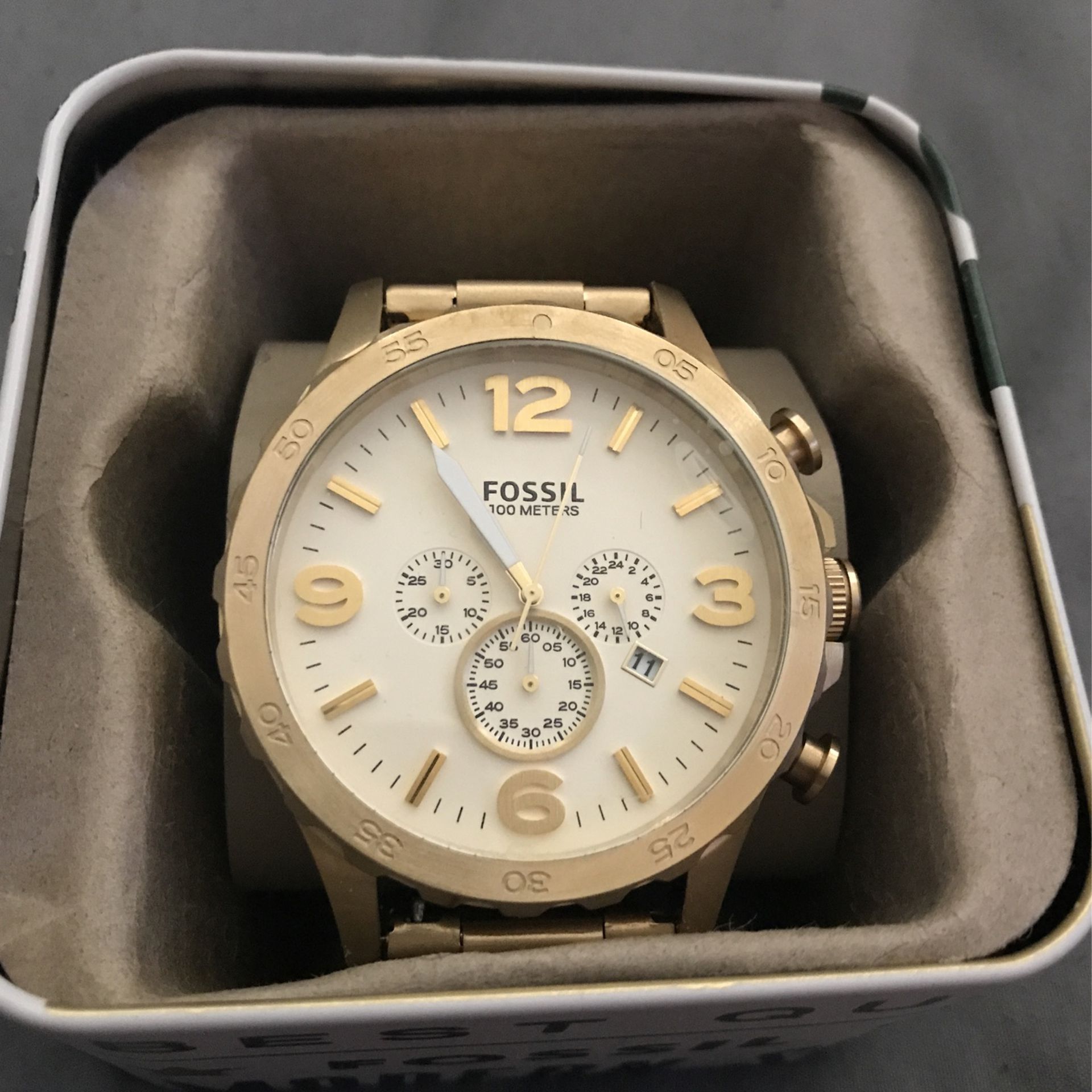 Fossil Mens Gold watch New