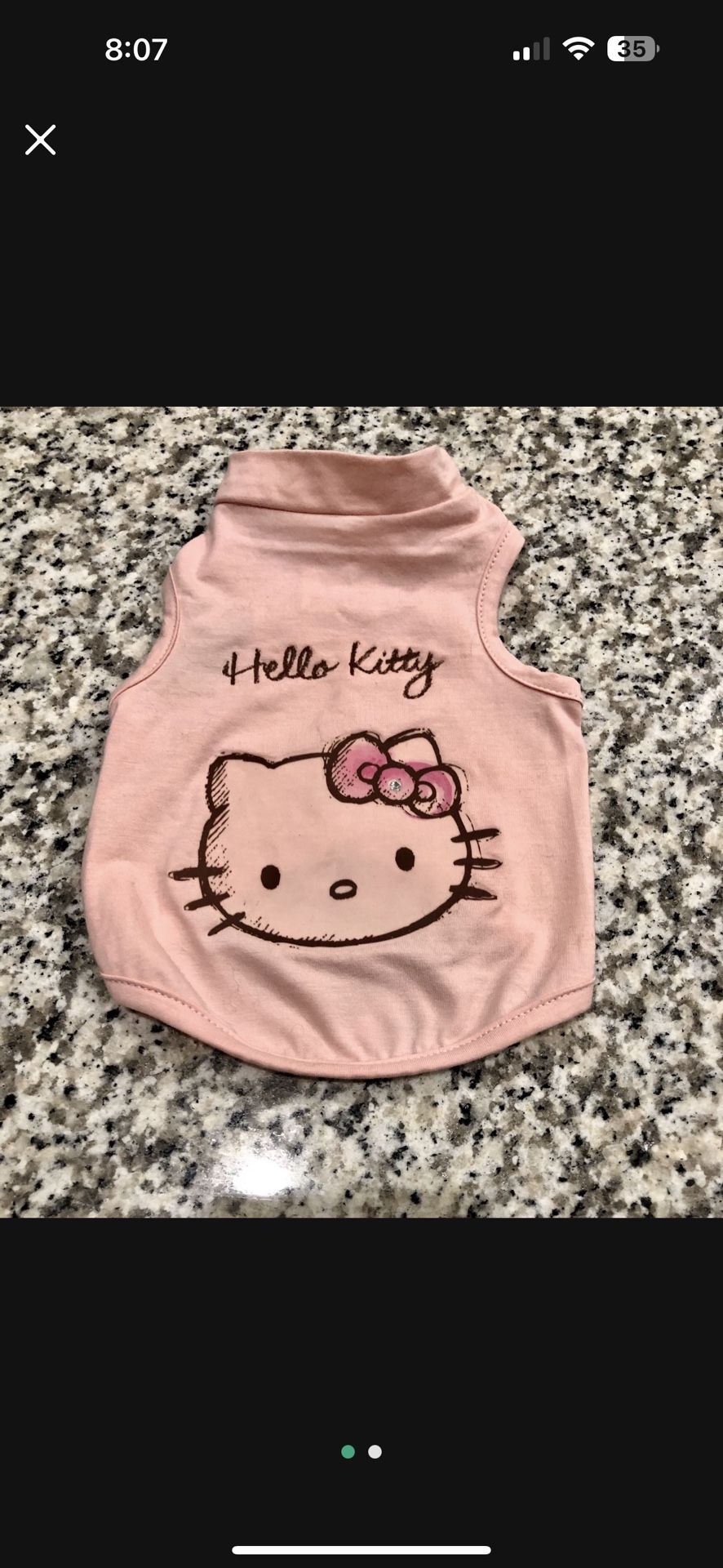 XS Hello Kitty Dog Clothes